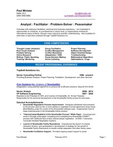 Download Resume of Paul Miniato (PDF)